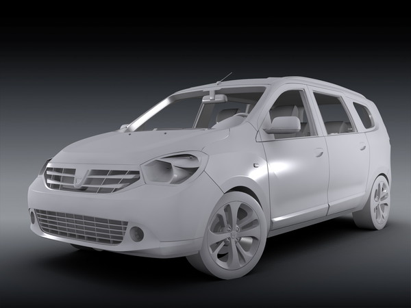 3d dacia car model - Dacia Lodgy (2013)... by Swan3DStudios